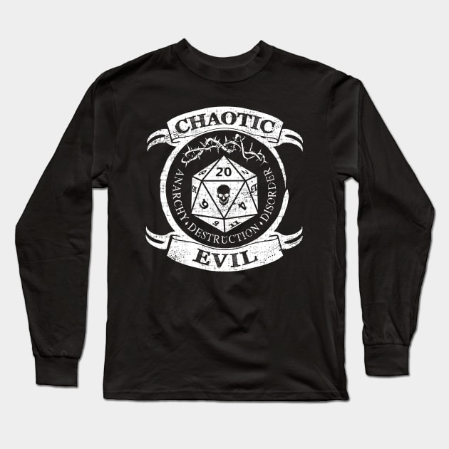 Chaotic Evil RPG Alignment Long Sleeve T-Shirt by Shadowisper